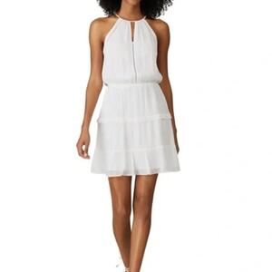 Parker Ivory Crepe Bruna Dress Timeless Summer Graduation Picnic - Size M
